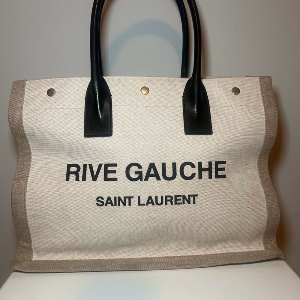Saint Laurent Rive Gauche Canvas Tote